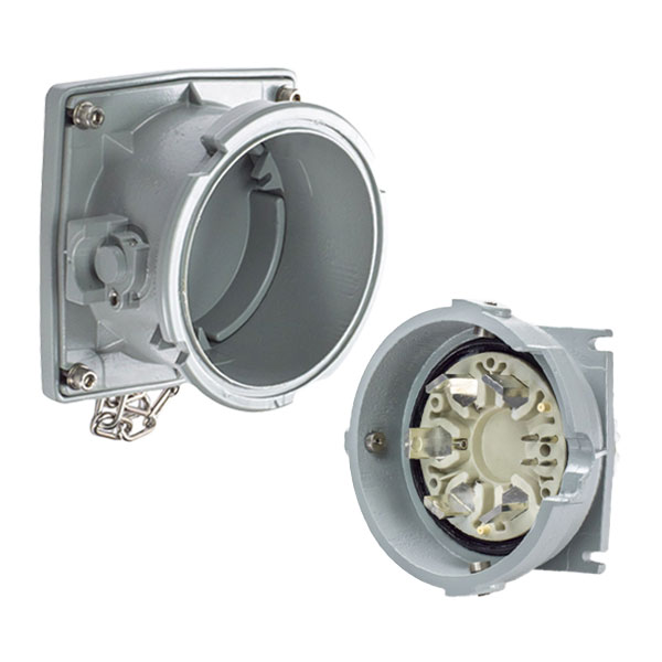 49-48047 - PF400 INLET METAL GRAY SIZE C IP 66/67 3P+N+G 400A 277/480 VAC 60 Hz +4 AUX